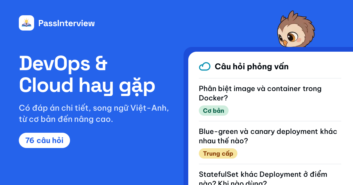 76 câu hỏi phỏng vấn DevOps Essentials có đáp án 2026 | Luyện Phỏng Vấn